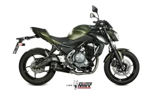 Sport Auspuff Komplettanlage MIVV Delta Race BLACK Kawasaki Z 650 Bj.2017-2023 EURO4/EURO5 +ABE