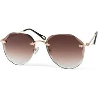 styleBREAKER Sonnenbrille Rahmenlose Piloten Sonnenbrille mit Diamant Schliff (1-St)