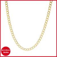 GOLDKLEIN Goldkette 14 Karat 585 Echtgold Kette Gold Stil Panzer 3,10mm-4,66mm Halskette, Bestpreis - Damen Herren mit Schmuckbox - Sale 31.08.2026