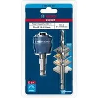EXPERT Power Change Plus Adapter, Hex 11mm blau, 2-teilig, mit HSS-G Zentrierbohrer Ø 7,15mm x105mm