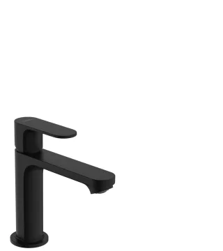 Hansgrohe Einhebel-Waschtischmischer Rebris S 110 mit Zugstange Mattschwarz,72140670 72140670