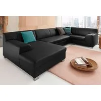 DOMO collection Wohnlandschaft Amando in vielen Bezugsvarianten, auch in Leder, komfortabel, U-Form, wahlweise mit Bettfunktion, fester Sitzkomfort, frei im Raum stellbar