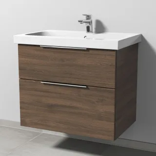 Sanipa 3way Waschtischunterbau zu Geberit iCon Light Waschtisch mit 2 Auszügen, Eiche-Arizona UM57480