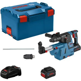 Bosch Akku-Bohrhammer mit SDS plus GBH 18V-26 F: 2x Akku GBA 6.0Ah, Staubabsaugsystem - 061191000G