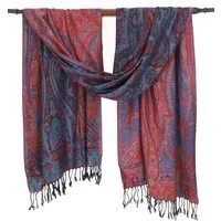 Guru-Shop Halstuch Indischer Schal, Stola mit Paisley Muster,..