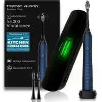 Tristan Auron Schallzahnbürste Elektrische Zahnbürste UV Case 55.000 VPM 2 Min Timer 60 Tage Akku, Aufsteckbürsten: 2 St., UV Reinigungsgerät, 5 Modis, extrem leise