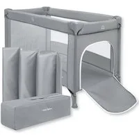 Moby-System Baby-Reisebett Multifunktionales Reisebett - Happy Traveller BASIC, Grau