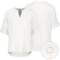 Eight2Nine Hemdbluse Eight2nine Damen Leinen Bluse atmungsaktiv Kurzarmbluse Sommer Urlaub