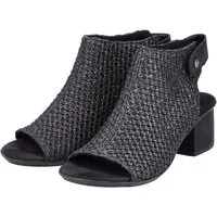 Rieker Sandalette, Sommerschuh, Sandalette, Blockabsatz, in modischer Flecht-Optik