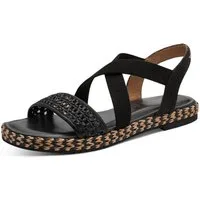 Tamaris Riemchensandale Sommerschuh, Sandalette mit bestickter Sohle