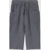 s.Oliver Chinos Hose Musselin-Hose aus Baumwolle mit Durchzugskordel