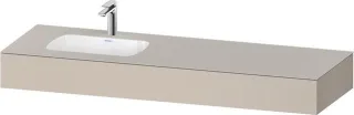 Duravit Qatego Einbauwaschtisch mit Konsole Taupe Matt 1600x550x170 mm - QA4693091910000 QA4693091910000