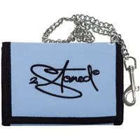2Stoned Geldbörse Wallet Classic mit Kette und Klettverschluß für Erwachsene u. Kinder, verchromte Kette mit Karabiner