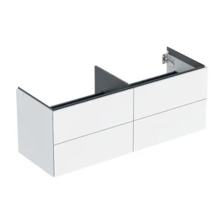 Geberit One Waschtisch-Unterschrank 505266001 133,2x50,4x47cm, 4 Schubladen, weiß/lackiert hochglänzend