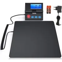 Zedelmaier Feinwaage Digitale Packetwaage Postwaage mit wandmontierbarem LCD-Display, (Wand Display Paketwaage), Briefwaage bis 50kg, d=2g, Robustes ABS, Batterien inklusive