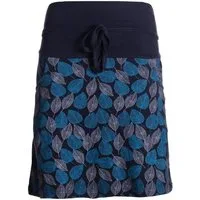 Vishes Jerseyrock knielang Baumwolle Blumen-Muster breiter Bund mit Kordel-Zug Taschen Alternative Bekleidung, Ethno, Hippie, Retro Style