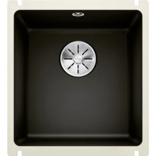 Blanco Subline 375-u Spüle 523732 41,4x45,6cm, PuraPlus schwarz, für Unterbau