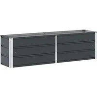 vidaXL Blumentopf Pflanzkübel Anthrazit 160 x 40 x 45 cm Stahl (1 St)