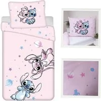 Lilo & Stitch Bettwäsche Kinderbettwäsche Disney Lilo & Stitch Wende-Bettbezug 2-tlg 140x200cm, Baumwolle, 2 teilig, Wendbar mit 2 Motiven, Offiziell lizenziertes Design