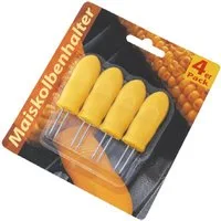 Maiskolbenhalter Maiskolbenhalter 4er Pack, Silber, Edelstahl (Mehrteiliges Set, 4-St., 8-teilig), Maiskolbenhalter Maisgabel Maishalter Maiskolbengabel Kolbenhalter