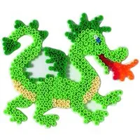 Hama Bügelperlen Hama Midi-Stiftplatte Drache, weiß