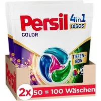 Persil 1x Persil Color 4in1 DISCS 100 Waschladungen Colorwaschmittel (1-St. mit Tiefenrein-Technologie)
