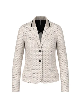 Marc Cain Sports - Bedruckter Blazer aus Scubajersey smoke - Gr. - 38