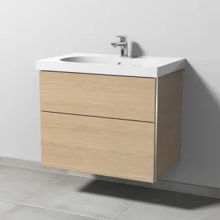 Sanipa 3way Waschtischunterbau zu Geberit Acanto Waschtisch mit 2 Auszügen, Eiche-Nordic BR41748