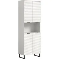 welltime Hochschrank Litica, Höhe 193 cm, 4 Türen, 2 Einlegeböden, 1 offenes Fach Badschrank, Standschrank, Badezimmer, Bad-Möbel