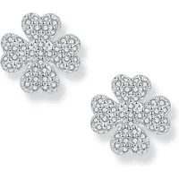 Seinerzeit FLORA & FAUNA Paar Ohrstecker Clover Kleeblatt Ohrringe, Material: 925 Sterling Silber