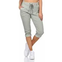 OriginalYou Caprihose Damen Sommerhose 7/8 Chinoshorts in Knitteroptik mit elastischem Bund moderne Knitteroptik, erhältlich in den Größe 36 bis 48