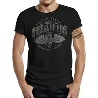 GASOLINE BANDIT® T-Shirt für Biker und Racer: Wheels on fire