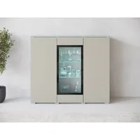 Home affaire Highboard Vera, Highboard mit 4 Türen, 9 Fächern, verglasten Türen