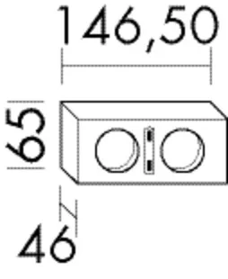 Burgbad Doppelsteckdose 65x146,5x46, ACLN014 ACLN014
