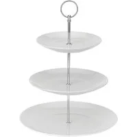 Spetebo Etagere Servier Etagere mit 3 Ablagen aus Porzellan, Porzellan, (Stück, 1-tlg., Servierständer), Servieretagere mehrstöckig