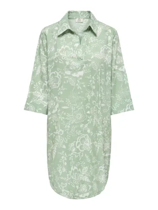 JDY - JDYANNA 3/4 DRESS WVN Granite Green - Gr. - XS