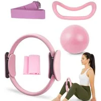 AKKEE Pilates-Ring Pilates Set für Zuhause mit Widerstandsgürtel