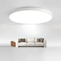 JDONG LED Deckenleuchte Flach Rund Weiß Deckenlampe 24W/36W/54W, Durchmesser 30CM/40CM/50CM, Warmweiß 3000K, LED fest integriert, 3000K Warmweiß, für Schlafzimmer Küche Keller Balkon Büro Wohnzimmer