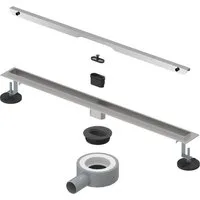 SONNI Duschrinne Schmale Edelstahl Flacher Duschrinne 30-100 cm 360° verstellbarer