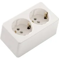 Martin Kaiser Steckdose Martin Kaiser 715/kws Aufputz-Steckdose 1er Set IP20 Kalkweiß