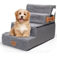 nobleza Hundematte Hundetreppe für Kleine Hunde und Haustiertreppe mit Fusselrolle
