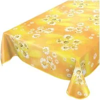 ANRO Tischdecke Wachstuchtischdecke Gartentischdecke Wachstischdecke (Einzelstück 1-tlg), Glatt 140x100cm wasserabweisend mit Saum