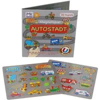 MAGNIKON Spiel Magnetspiel Autofahrt Beschäftigung für Kinder ab 3 Jahren, Magnetspiel Fahrzeuge, 31 Puzzle Magnete