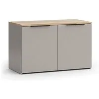 Vicco Kommode Wido, Greige/Sonoma, 80 x 50 cm mit 2 Türen (1 St)