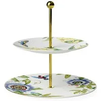 Villeroy & Boch Signature Etagere Amazonia Etagere, Weiß/Bunt, Porzellan, (1-tlg), Premium Bone Porcelain, spülmaschinenfest, Made in Germany