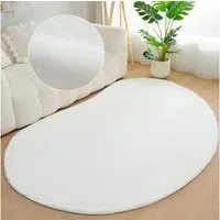 Bruno Banani Hochflor-Teppich Rabbit 2 Bean, Kunstfell Teppich, Modern, besondere Form, U-förmig, Höhe: 25 mm, Kaninchenfell-Haptik, Microfaser, Wohnzimmer, Schlafzimmer, Esszimmer