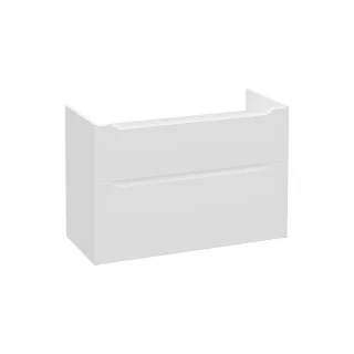 VitrA New Integra Square Waschtischunterschrank mit 2 Vollauszügen 97 x 45 x 65 cm Weiß Matt,80256 80256