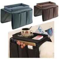 JOYOLEDER Badorganizer Armlehne Organizer Sofa Tasche Sofatablett Ablage (Oxford Couch Sessel Stuhl hängen Aufbewahrungstasche), für Buch, Magazin, Handy, Fernbedienung
