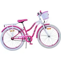 Volare Kinderfahrrad Volare Lovely Kinderfahrrad für Mädchen - 24 Zoll in Pink, Alter: 8 - 10 Jahre, Rahmenhöhe: 33.5 cm, Luftbereifung
