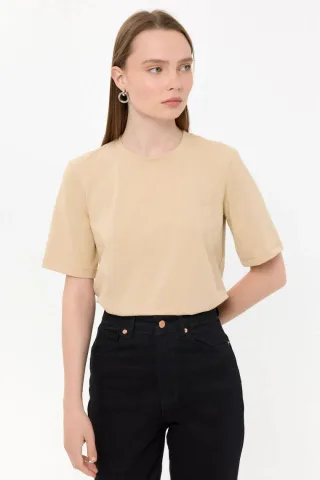 Basic Kurzarm Crew Neck T-Shirt